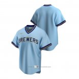 Maglia Baseball Uomo Milwaukee Brewers Cooperstown Collection Blu