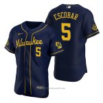 Maglia Baseball Uomo Milwaukee Brewers Eduardo Escobar Autentico Alternato Blu