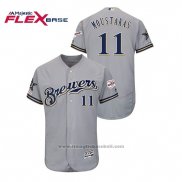 Maglia Baseball Uomo Milwaukee Brewers Mike Moustakas 2019 All Star Flex Base Grigio