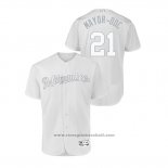 Maglia Baseball Uomo Milwaukee Brewers Travis Shaw 2019 Players Weekend Autentico Bianco