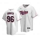 Maglia Baseball Uomo Minnesota Twins Aaron Sabato Replica Home Bianco