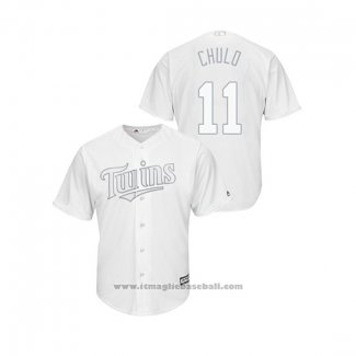 Maglia Baseball Uomo Minnesota Twins Jorge Polanco 2019 Players Weekend Replica Bianco