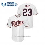 Maglia Baseball Uomo Minnesota Twins Nelson Cruz 2019 Postseason Cool Base Bianco