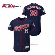 Maglia Baseball Uomo Minnesota Twins Trevor Hildenberger 2019 Allenamento Primaverile Flex Base Blu