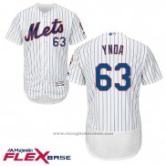 Maglia Baseball Uomo New York Mets 63 Gabriel Ynoa Bianco Flex Base