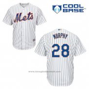 Maglia Baseball Uomo New York Mets Daniel Murphy 28 Bianco Home Cool Base