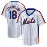 Maglia Baseball Uomo New York Mets Darryl Strawberry Primera Cooperstown Collection Bianco