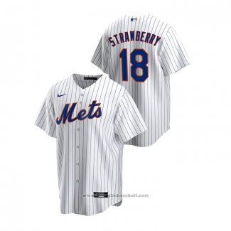 Maglia Baseball Uomo New York Mets Darryl Strawberry Replica Home Bianco