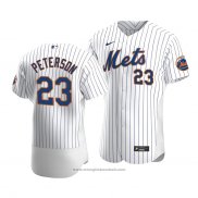 Maglia Baseball Uomo New York Mets David Peterson Autentico Primera Bianco