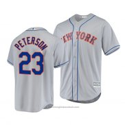 Maglia Baseball Uomo New York Mets David Peterson Cool Base Road Grigio