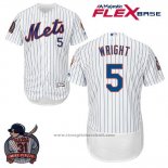 Maglia Baseball Uomo New York Mets David Wright Bianco Flex Base With Piazza