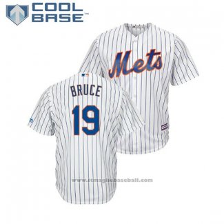 Maglia Baseball Uomo New York Mets Jay Bruce Cool Base Home Bianco