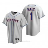 Maglia Baseball Uomo New York Mets Jeff Mcneil 1 Replica Road Grigio