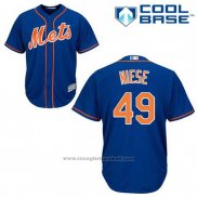Maglia Baseball Uomo New York Mets Jon Niese 49 Blu Alternato Home Cool Base