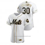 Maglia Baseball Uomo New York Mets Michael Conforto Golden Edition Autentico Bianco
