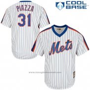 Maglia Baseball Uomo New York Mets Mike Piazza Cool Base Bianco