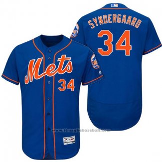 Maglia Baseball Uomo New York Mets Noah Syndergaard Arancione 2017 Alternato