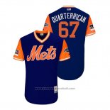 Maglia Baseball Uomo New York Mets Seth Lugo 2018 LLWS Players Weekend Quarterrican Blu