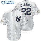 Maglia Baseball Uomo New York Yankees 2017 Postseason Jacoby Ellsbury Bianco Cool Base