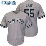 Maglia Baseball Uomo New York Yankees 2017 Postseason Sonny Gray Grigio Cool Base