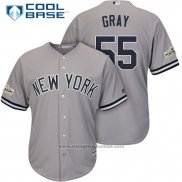 Maglia Baseball Uomo New York Yankees 2017 Postseason Sonny Gray Grigio Cool Base