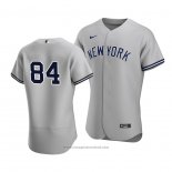 Maglia Baseball Uomo New York Yankees Albert Abreu Autentico Road 2020 Grigio