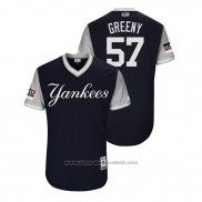 Maglia Baseball Uomo New York Yankees Chad Greeny 2018 LLWS Players Weekend Blu
