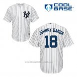 Maglia Baseball Uomo New York Yankees Johnny Damon 18 Bianco Home Cool Base