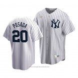 Maglia Baseball Uomo New York Yankees Jorge Posada Cooperstown Collection Primera Bianco
