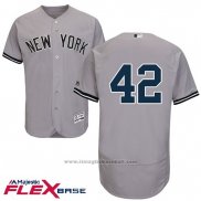 Maglia Baseball Uomo New York Yankees Mariano Rivera Grigio Flex Base Giocatore