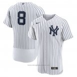 Maglia Baseball Uomo New York Yankees Yogi Berra Home Autentico Retired Bianco