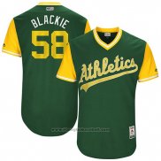 Maglia Baseball Uomo Oakland Athletics 2017 Little League World Series Paul Blackburn Verde