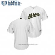 Maglia Baseball Uomo Oakland Athletics 2018 Memorial Day Cool Base Bianco