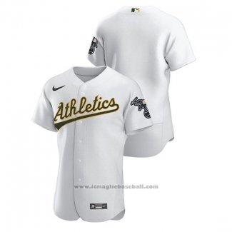 Maglia Baseball Uomo Oakland Athletics Autentico Bianco