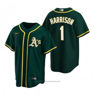 Maglia Baseball Uomo Oakland Athletics Josh Harrison 1 Alternato Replica Verde