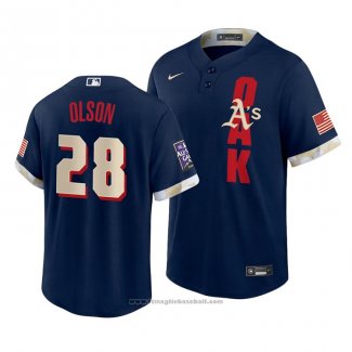 Maglia Baseball Uomo Oakland Athletics Matt Olson 2021 All Star Replica Blu