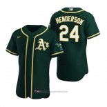 Maglia Baseball Uomo Oakland Athletics Rickey Henderson Autentico Alternato Verde