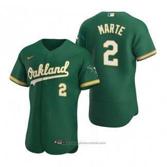 Maglia Baseball Uomo Oakland Athletics Starling Marte Autentico Alternato Verde