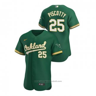 Maglia Baseball Uomo Oakland Athletics Stephen Piscotty Autentico 2020 Alternato Verde