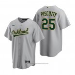 Maglia Baseball Uomo Oakland Athletics Stephen Piscotty Replica Road Grigio