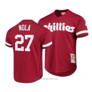 Maglia Baseball Uomo Philadelphia Phillies Aaron Nola Cooperstown Collection Rosso