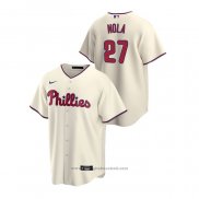 Maglia Baseball Uomo Philadelphia Phillies Aaron Nola Replica Alternato Crema