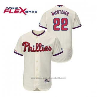 Maglia Baseball Uomo Philadelphia Phillies Andrew Mccutchen Flex Base Crema