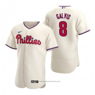 Maglia Baseball Uomo Philadelphia Phillies Freddy Galvis Autentico Alternato Crema