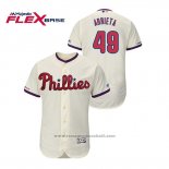 Maglia Baseball Uomo Philadelphia Phillies Jake Arrieta Flex Base Crema