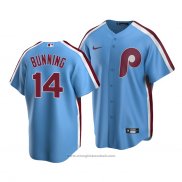 Maglia Baseball Uomo Philadelphia Phillies Jim Bunning Cooperstown Collection Road Blu