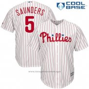 Maglia Baseball Uomo Philadelphia Phillies Michael Saunders Bianco Cool Base