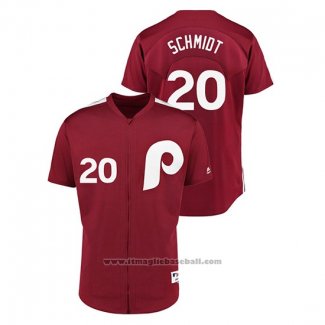 Maglia Baseball Uomo Philadelphia Phillies Mike Schmidt 1979 Saturday Night Special Autentico Rosso