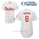 Maglia Baseball Uomo Philadelphia Phillies Ryan Howard 6 Bianco Home Cool Base