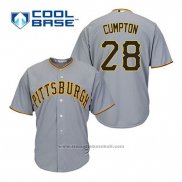 Maglia Baseball Uomo Pittsburgh Pirates Brandon Cumpton 28 Grigio Cool Base